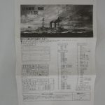説明書を開いた状態。部品表と組み立ての注意が書かれています。
