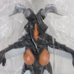 本体の上半身を袋越しに寄って撮影しています。