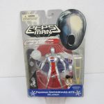 ペプシマンのフィギュアのブリスターパッケージ表側。スノーボードの付属品も入ります。
