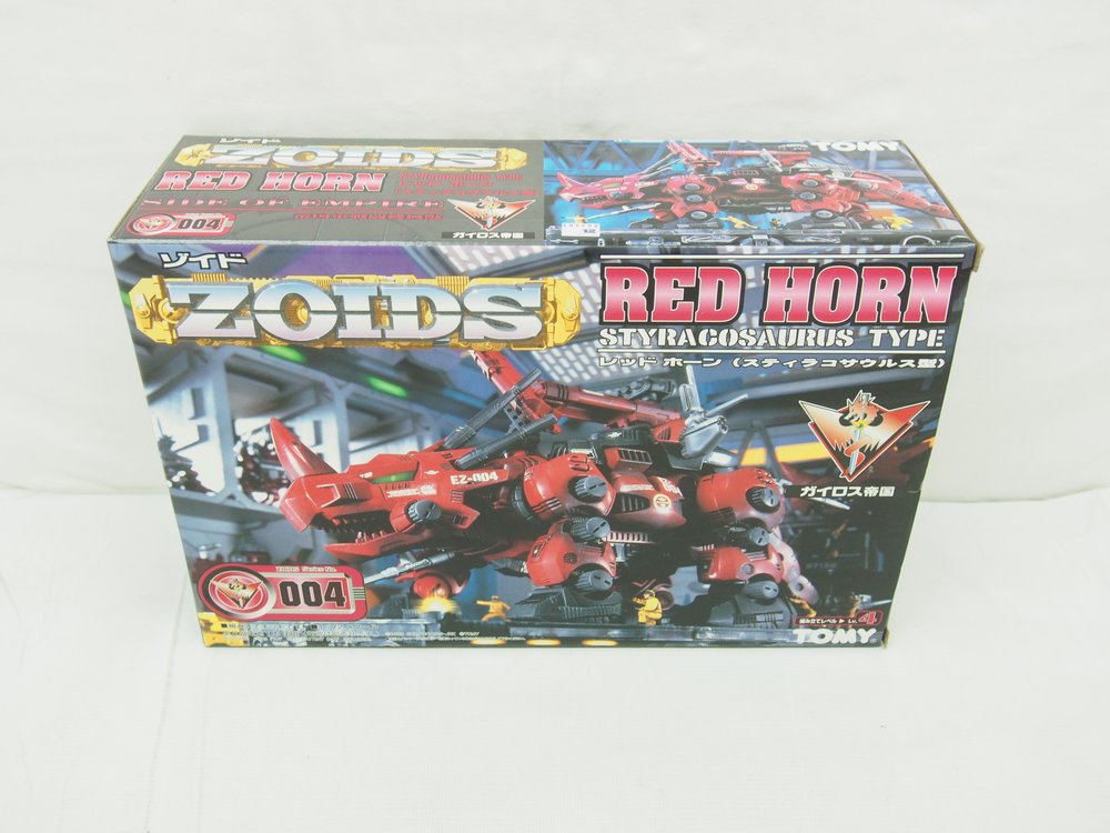 ゾイド 1/72 レッドホーンの外箱正面。赤い恐竜型ゾイドの写真が入ります。