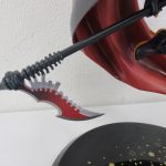 大鎌の刃を寄って撮影。