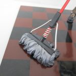 モップの先を寄って撮影。