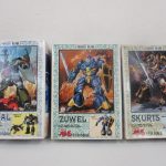 同じ出品の3箱を並べた正面。中央の箱に ZUWEL と 1/100 SCALE の印字があります。