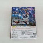 外箱の裏面。商品写真と注意書き、バーコード