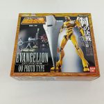 外箱の正面。「超合金魂」「GX-17」「EVANGELION 00 PROTO TYPE」の文字と機体の絵