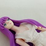 フィギュアの顔と胸元のアップ
