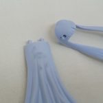 水色の髪のパーツのアップ