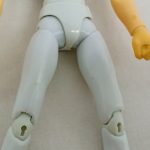 本体の腰から脚にかけてを上から寄せて撮った写真。