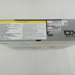 外箱の上面。注意書きの文章と「DX METAL APPEND」の表記があります。