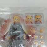 ブリスターのアップ。本体の上半身と、差し替え用の顔や手のパーツが写っています。