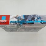 外箱の底面側の側面。ROBOT魂のロゴとUNICORN GUNDAMの印字