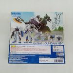 外箱の背面。商品写真とRX-78NT-1 GUNDAM NT-1の表記、バーコード