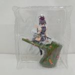 ブリスターに入ったフィギュアを斜めから写したところ