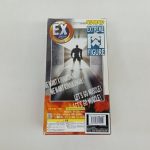 パッケージの背面。『EXTREME 肉 FIGURE』の文字、浪曼堂の表記、ラベルとバーコード