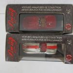 2箱を重ねて撮影。下段が本商品で、外箱に Bang 1/43 MADE IN ITALY の表示があります。