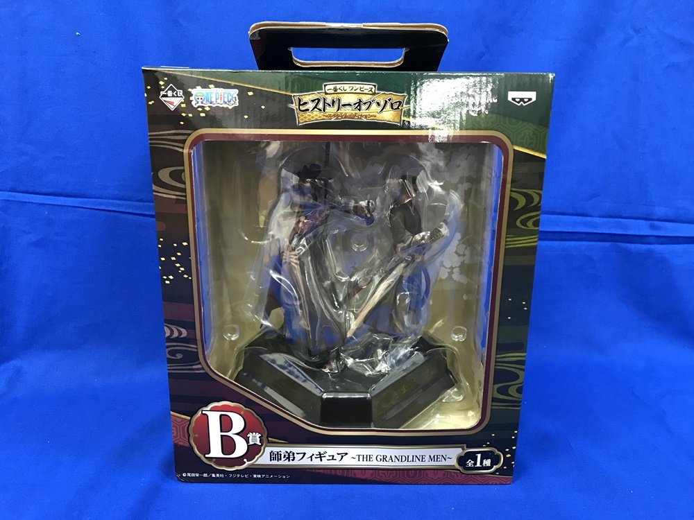 一番くじ ワンピース ヒストリーオブゾロ B賞 師弟フィギュアの外箱正面。