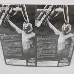 台紙の背面。佐山聡 初代タイガーマスク III Mark の写真と経歴があります。