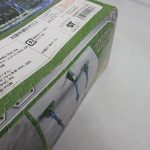 外箱側面の表示。MOBILE SUIT IN ACTION!! ウォルターガンダム&ライジングガンダム の印字とバーコードがあります。