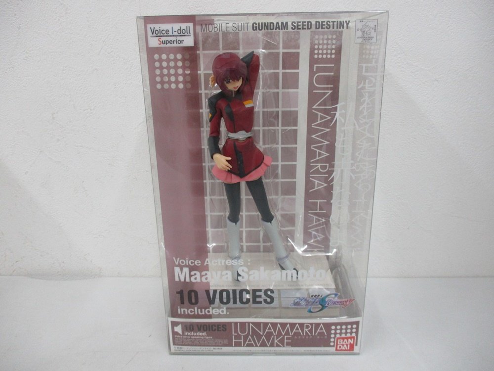 外箱の正面。LUNAMARIA HAWKE と 10 VOICES の印字があります。