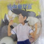 ブリスター越しに撮影した人形の上半身。とがった前髪とそばかすの造形です。