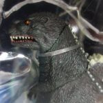 ブリスター越しに本体の頭部を寄って撮影。口と背びれの造形が確認できます。