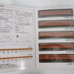 説明書の車両一覧。クハ201-128 など5両の図があります。