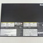 外箱の裏面。注意書きと商品説明の印字