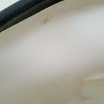 ヘルメット内側の縁のアップ