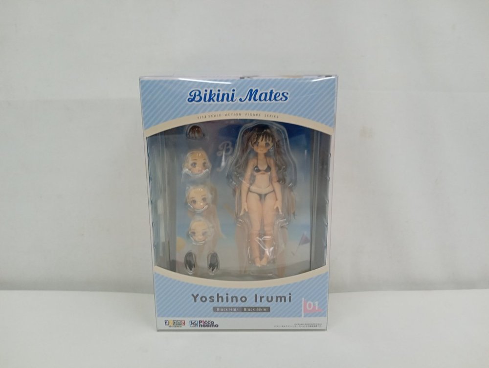 箱の正面。Bikini Matesのロゴと窓から見える人形と付属のパーツ