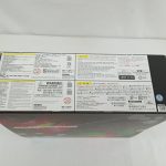 外箱の側面。注意書きとバーコード