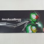 外箱の正面。仮面ライダーWの絵とVer.1.5の文字、BANDAIロゴ