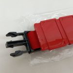 ベルトの帯と留め具のアップ