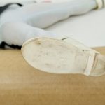 片方のブーツの底の拡大