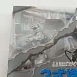 外箱の正面を近くから写した写真。窓の中の本体と付属パーツ