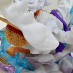麦わら帽子と雲の部分の拡大
