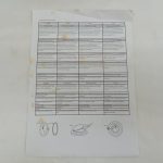 説明書。複数言語の表と図