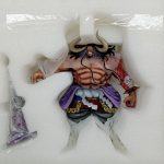 発泡材に収まったカイドウのフィギュア本体と金棒