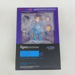 外箱の正面。『figma 306 サムス・アラン ゼロスーツver.』の文字と窓から見えるフィギュアと差し替えパーツ